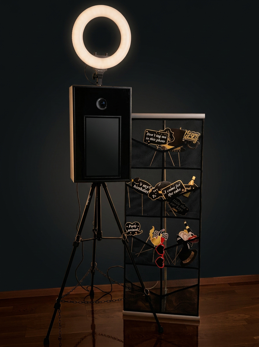 Carbon Fotoboks med ringlampe og berøringsskjerm